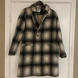 Rena & Pelle Arifa coat, size 42, wool blend, plaid